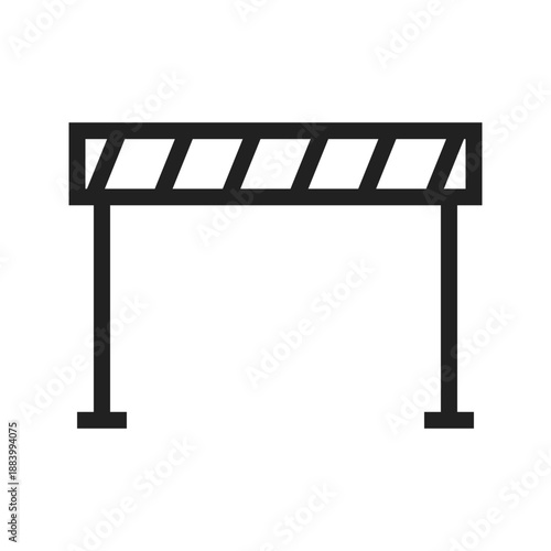 Road Barrier icon vector image. Suitable for mobile apps, web apps and print media.