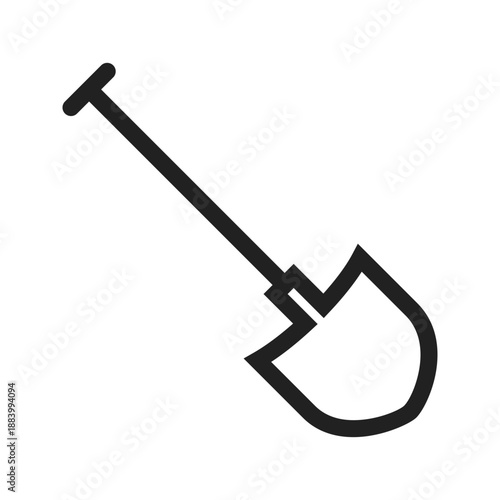 Shovel icon vector image. Suitable for mobile apps, web apps and print media.