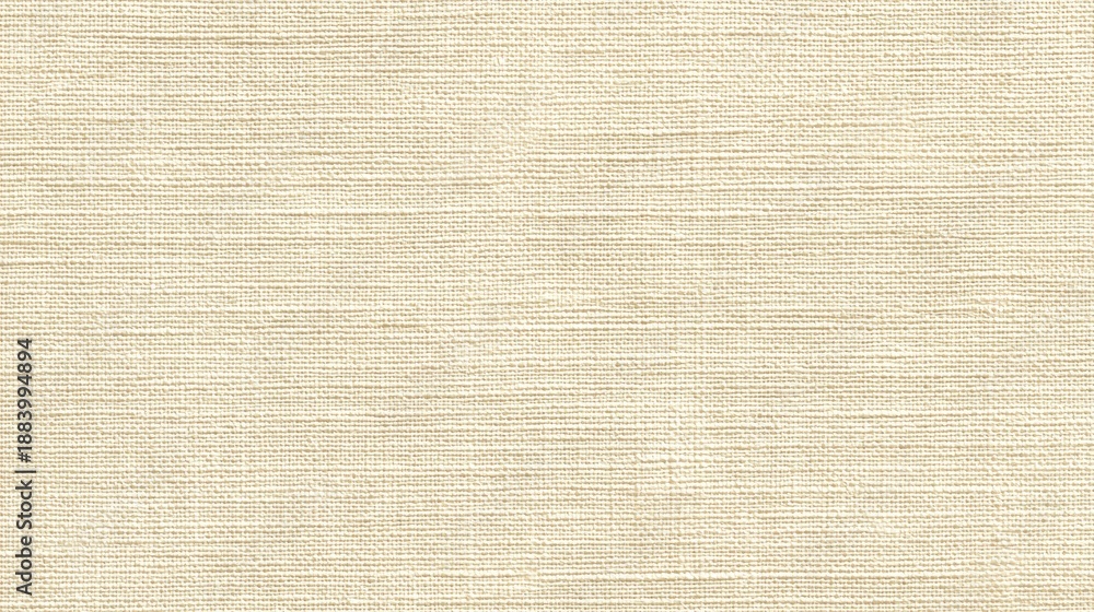 Fototapeta premium A textured, beige fabric with subtle horizontal lines, giving it a soft and natural appearance suitable for various design applications.