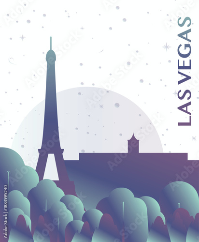 Photography Las Vegas, Nevada USA gradient futuristic poster