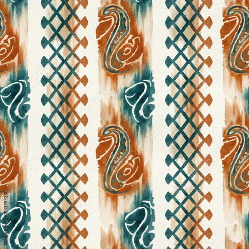 Print Shibori pattern and Seamless tie-dye allover textile watercolor print, Shibori allovers pattern design, textile pattern