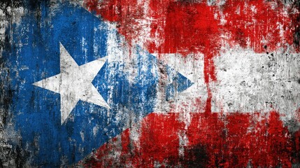 A textured background featuring the flags of Cuba and the U.S., showcasing a blend of colors with visible wear and age.