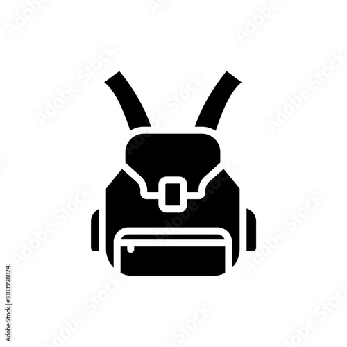 mini backpack icons minimalist flat style design, mini backpack Vector illustration on white background