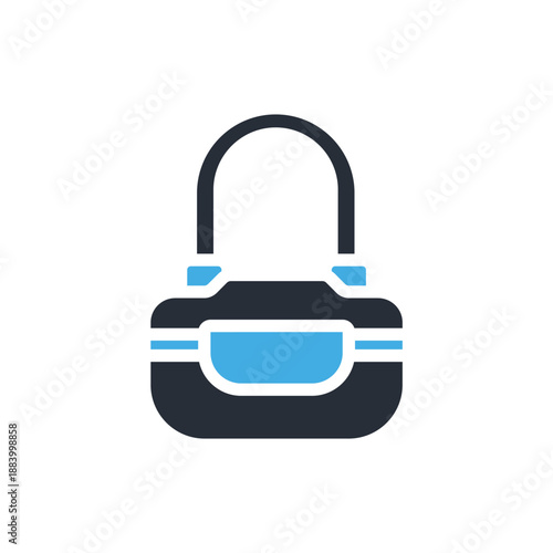 top handle bag icons minimalist flat style design, top handle bag Vector illustration on white background