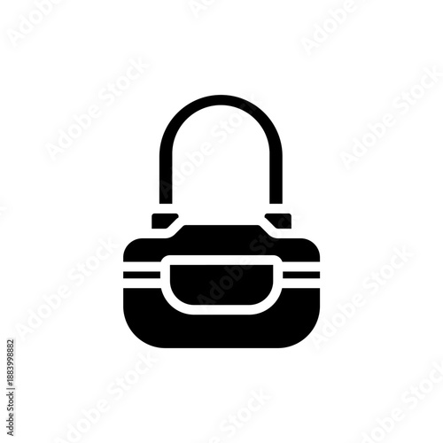 top handle bag icons minimalist flat style design, top handle bag Vector illustration on white background