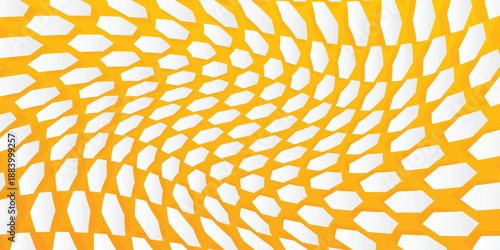 Abstract seamless honeycomb hexagon pattern background. Orange gradient color