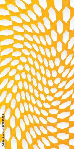 Abstract seamless honeycomb hexagon pattern background. Orange gradient color