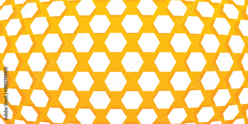 Abstract seamless honeycomb hexagon pattern background. Orange gradient color