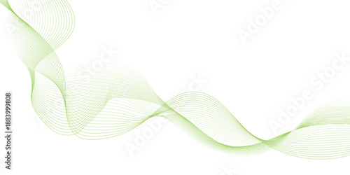 Digital frequency track equalizer Futuristic colorful blend wave lines, vector green minimal seamless wavy lines pattern abstract, abstract green wave line flowing on transparent background.