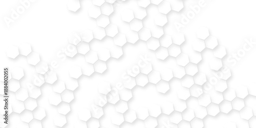 Futuristic emboss honeycomb mosaic white background, elegant golden and silver lines forming abstract hexagonal patterns, hexagons honeycomb wallpaper abstract white lines background.