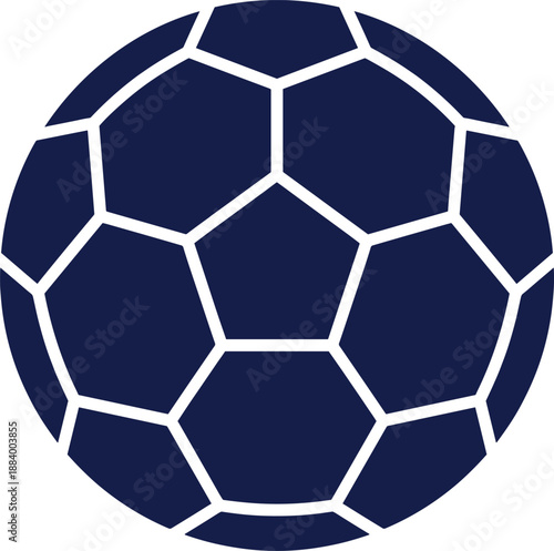 Classic soccer ball hexagon panel pattern minimalist football icon vector illustration for sports branding logos print digital media usage templates