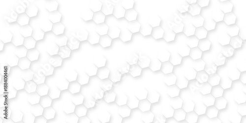 vector illustration geometry science and technology, , abstract geometric pattern of white hexagons, hexagon concept design abstract technology background, abstract arrangement of white hexagonal.
