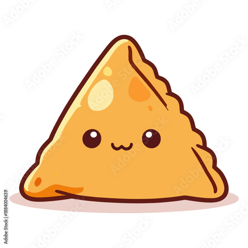vector illustration of a samosa