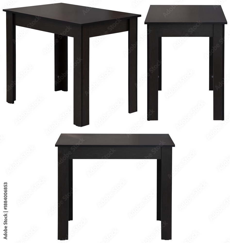 Fototapeta premium Modern dining table isolated, transparent background, furniture PNG