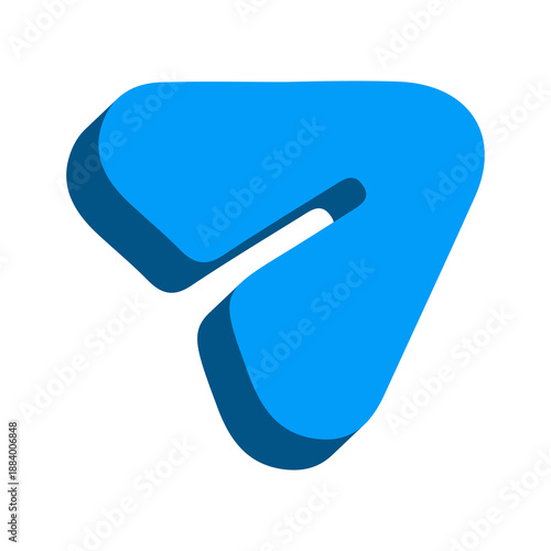 3D Send Icon – Message, Share and Navigation Symbol