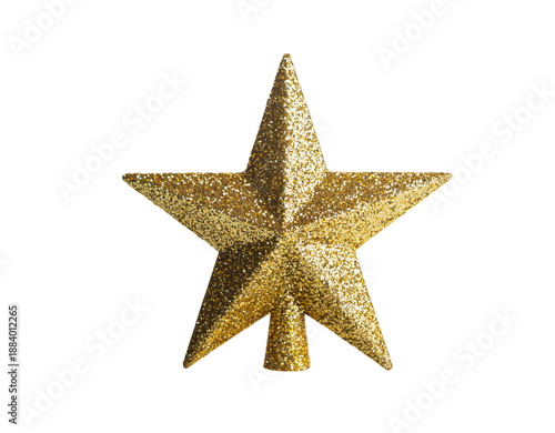 Wallpaper Mural Glittering Gold Star Tree Topper on Black Background sparkling shiny Torontodigital.ca