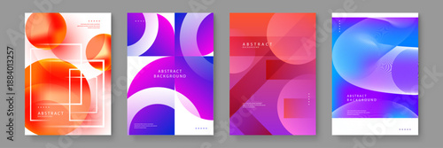 Abstract visuals with orange glowing spheres, purple geometric overlaps, and flowing blue mesh waves