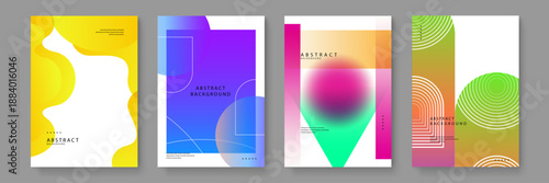Dynamic abstract set featuring bright yellow liquid shapes, purple geometric overlays, and large blurred pink focal points set within triangular frames