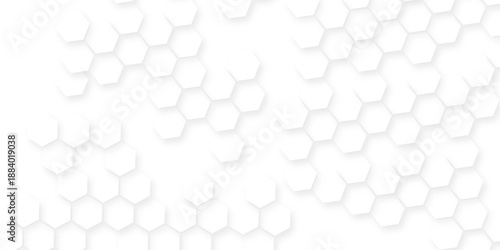 Dark hexagon wallpaper  geometric abstraction with lines and dots, White and light gray hexagon pattern on white background, geometric hexagonal honeycomb polygon science biology background.