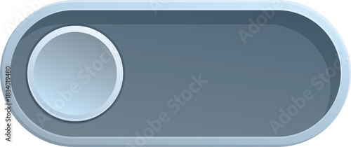 Toggle switch in the on position, enabling power or activating a feature