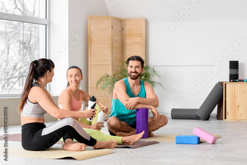 Group of people with sports...