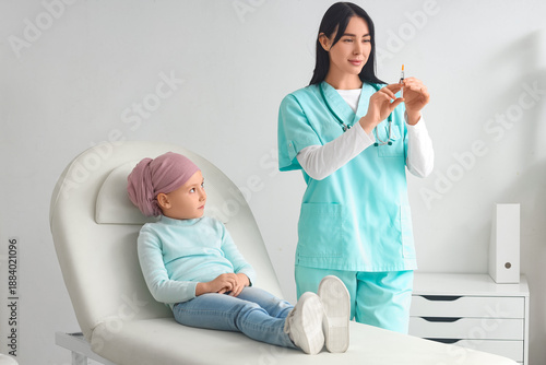Little girl after chemother...