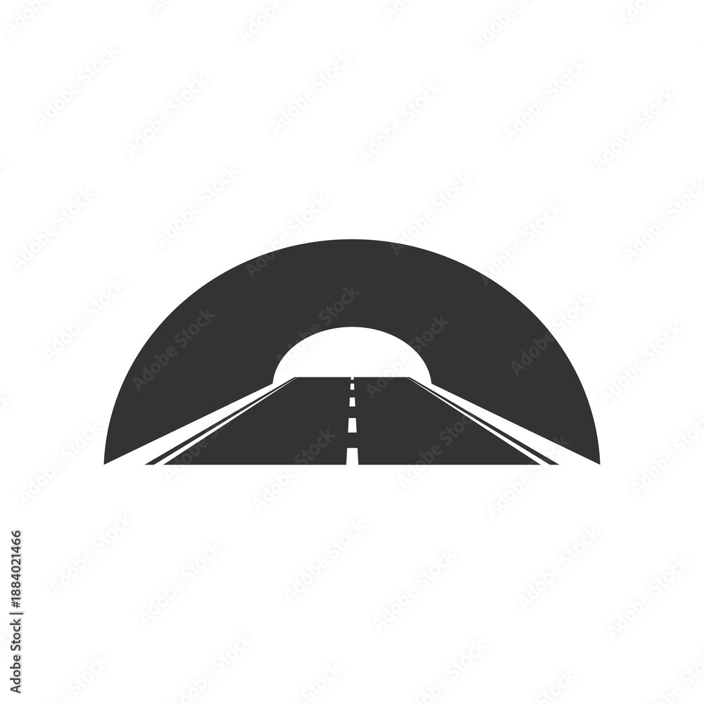 Fototapeta premium Road Tunnel icon isolated on transparent background