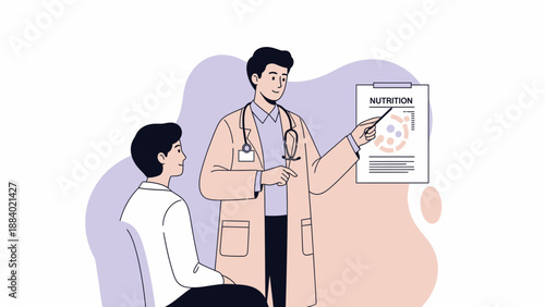 Doctor Consulting Patient About Nutrition Plan, Medical Advice, Healthy Lifestyle