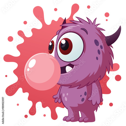 Cute Cyclops Red Paint Bubblegum