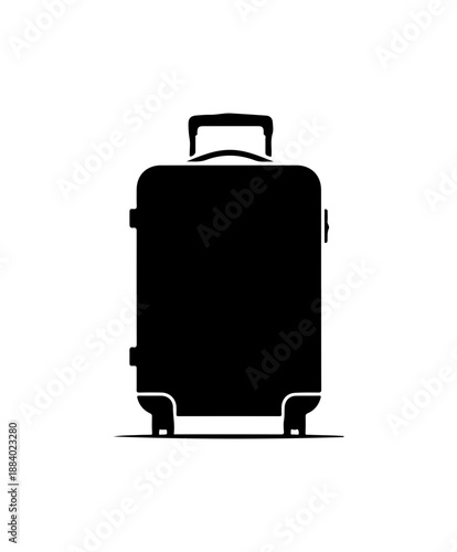 Modern Black Suitcase Design with Wheels