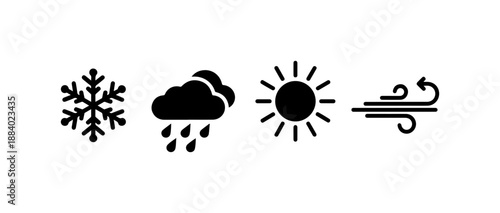 Weather Icons Set for Various Conditions