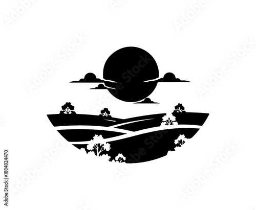 Silhouette of Ducks in a Serene Pond