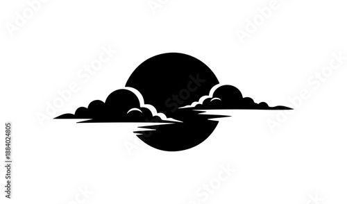 Minimalist Sunrise Silhouette Design