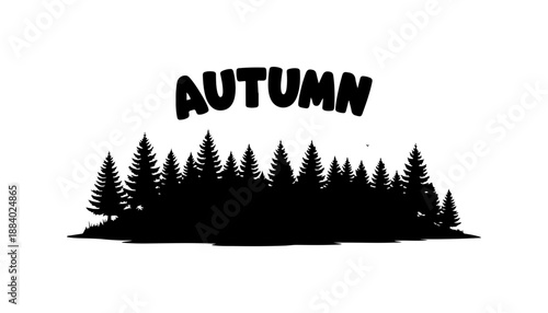 Autumn Forest Silhouette Illustration