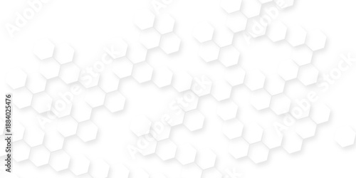Abstract geometric white background surface with hexagonal, clear pattern abstract background hexagon white,  hexagon shapes gives off a calming effect, abstract hexagon honeycomb background.