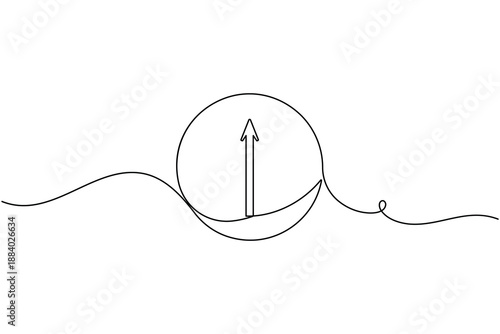 Strategic choice crossroad icon continuous one line drawing on white background minimalist businessman journey way direction and guide junction symbol outline vector illustration