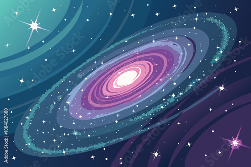 Galactic Spiral Sparkle Stars