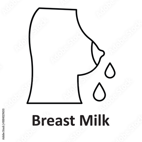 Breast Milk Vector Icon which can easily modify or edit