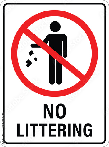 There are no vector images of littering signs no red no-littering symbols are displayed