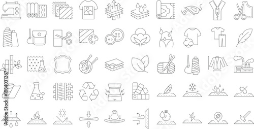 Set of outline icons. Linear icon collection. Editable stroke. Vector illustration