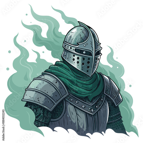 Haunted Knight Armor Ghost Character