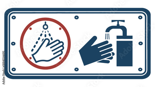 A sign indicating proper hand washing techniques in a public place