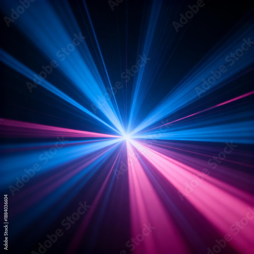 Vibrant Blue and Pink Light Burst Background