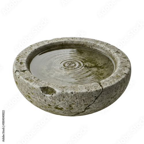 Wallpaper Mural Stone Bird Bath Ripples Black Background Torontodigital.ca