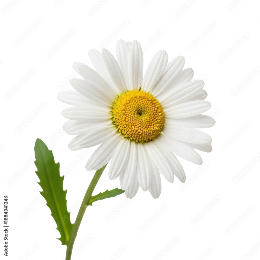 Naklejka premium Daisy Flower Isolated Black Background