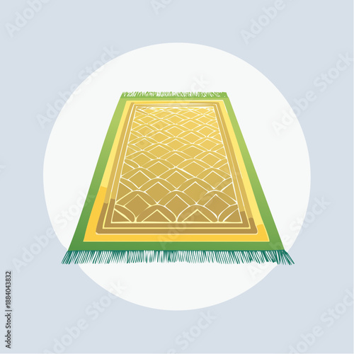 vector illustration of a mosque prayer rug
