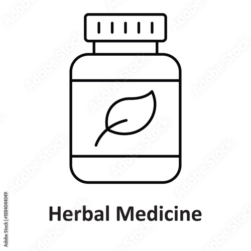 Herbal Medicine Vector Icon which can easily modify or edit