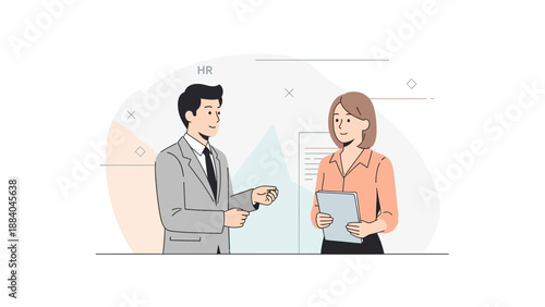 HR Manager Interviewing Candidate, Professional Meeting, Business Concept