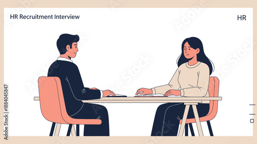 HR Recruitment Interview - Business Meeting and Job Application