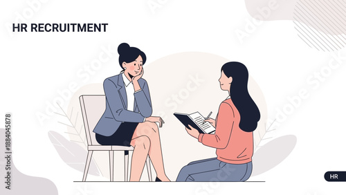 HR Recruitment Interview: Candidate and Recruiter Discussing Job Opportunity